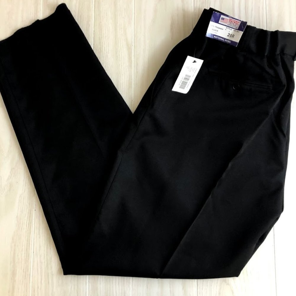 National Patrol Black 100% Polyester NWT Pants 20R - Picture 2 of 9